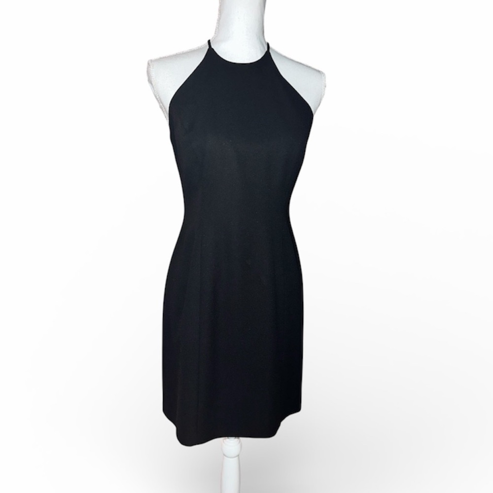 Laundry By Shelli Segal Black Sleeveless Cut Out Back Dress 6
